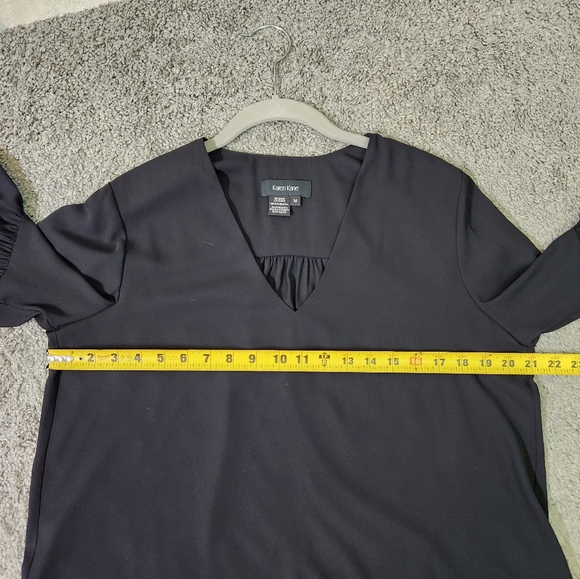 🆕️Karen Kane Womens Black Balloon Sleeve Shirt NWT M Orig.$98 - Picture 5 of 11